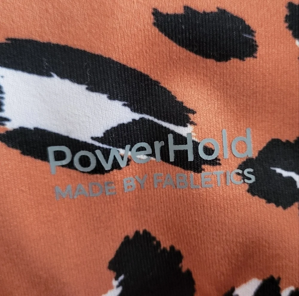 Define PowerHold High-Waisted 7/8 Leggings Burnt Ochre Wavy Leo - Picture 4 of 9